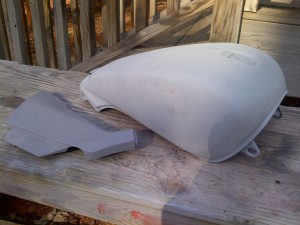 tank and side cover finish sanded