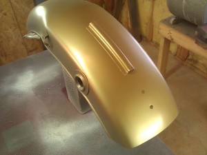 gold on rear fender