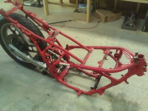 RZ350 frame- motor out...
