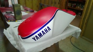 Tank with graphics and stripes 