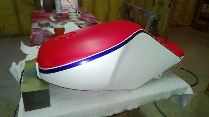 RZ350 tank side view...